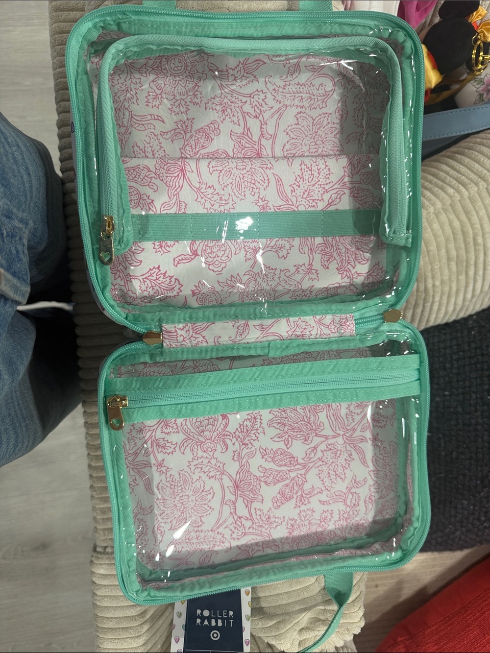 Roller Rabbit x Target Disco Hearts Wave Hanging Toiletry Bag NWT - Picture 8 of 8